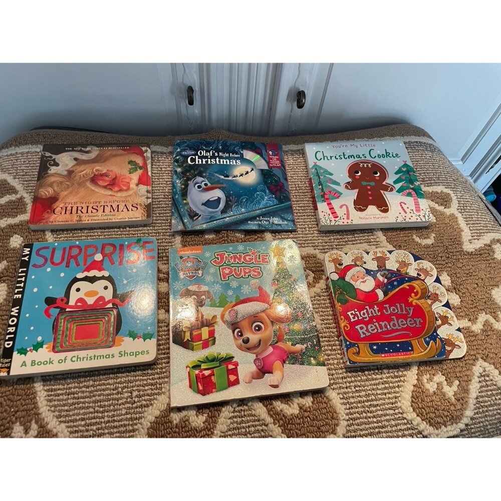 🎄 Christmas Eve Box Ready Kids Book Bundle Lot 6 Olaf Night Before Holiday